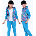 usar conjunto de invierno 2014 nueva chica de invierno con encaje conjunto de dos piezas engrosamiento de traje de deporte para niños